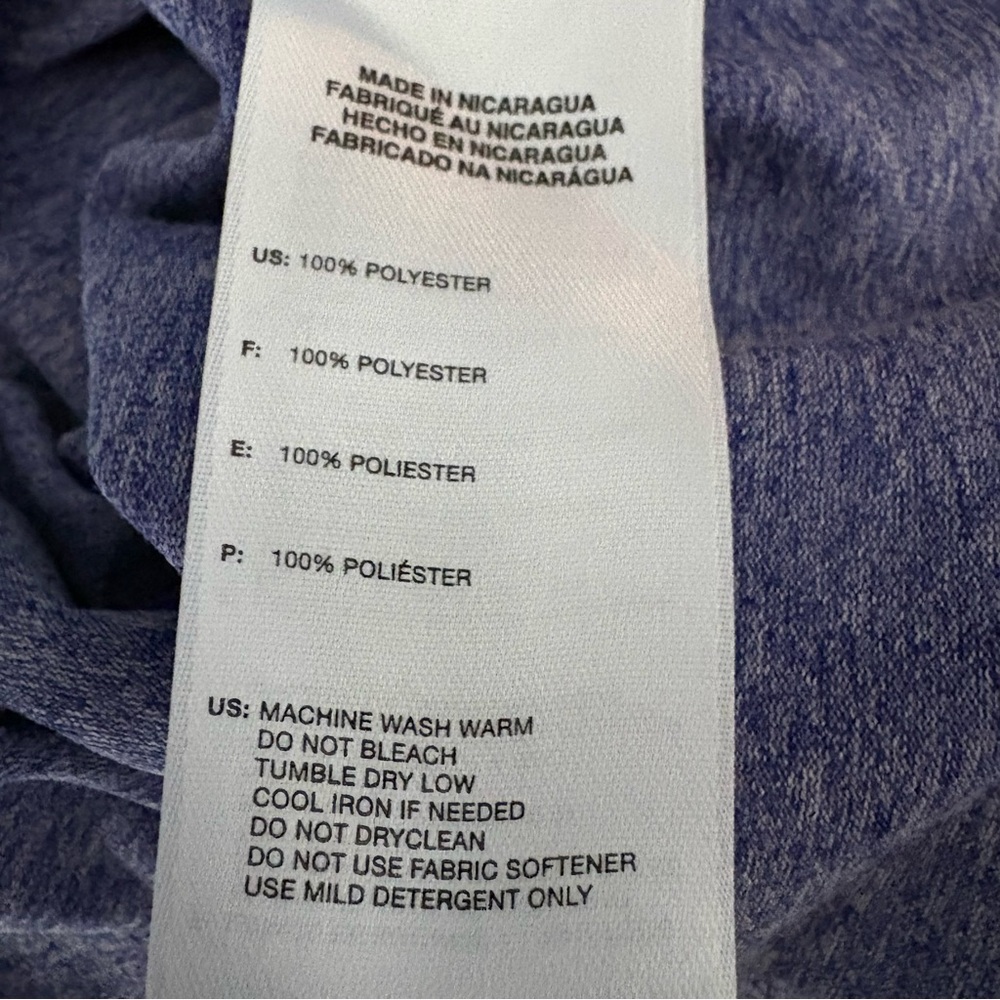 Adidas Women’s Activewear V Neck Shirt Heathered Purple Medium Polyester - Picture 5 of 5